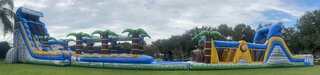113' Long- Luau Lagoon Obstacle w/ 2 Waterslides WET ONLY