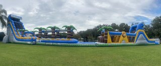 113' Long- 27' Tall Luau Lagoon- 2 Double Lane Waterslides