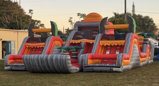 135' Long Tropical Lava Obstacle Course